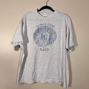 Vintage Roman Baths Gray Gorgon Graphic Shirt Vacation Souvenir Graphic XL